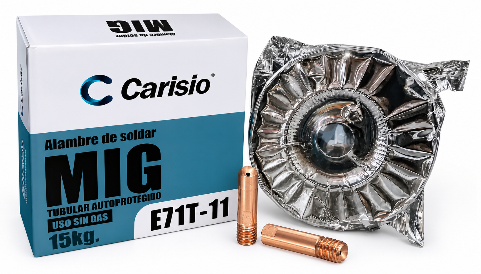 Alambre E71T-11 TUBULAR. + picos